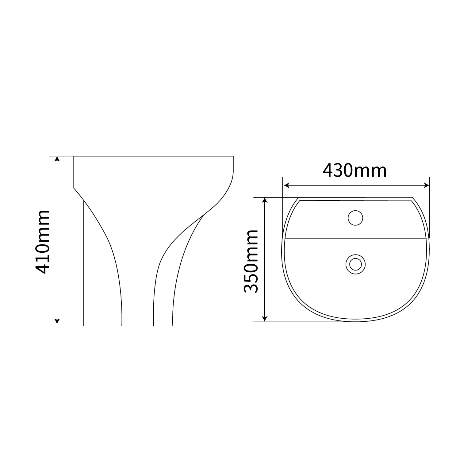 dimension figure of children's wall mount sink wb-3006